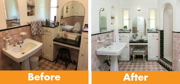 Staging Before After Bathroom